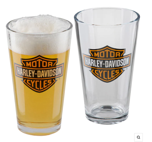 [HDX-98706] H-D Bar & Shield Pint Glass Set