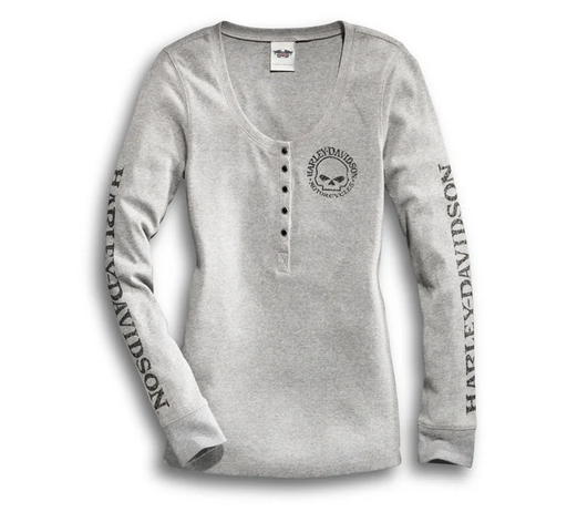 TEE-L/S,SKULL,GRY 99143-14VW