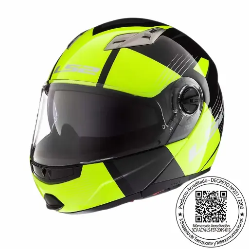 CASCO LS2 FF370 MILAN NEGRO AMARILLO