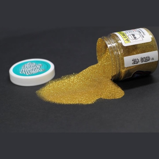 [F21 B 2.5oz 24k gold 008] 24K Gold Metal Flake - 2.5oz / 0.008