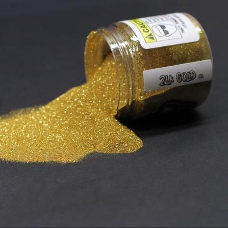 [F90 B 2.5oz 24k gold 0015] 24K Gold Metal Flake - 2.5oz / 0.015