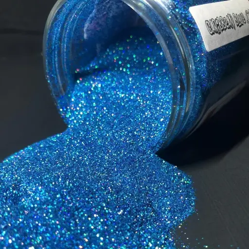 [F140 B 2.5oz Caribbean B 004] Caribbean Blue Metal Flake - 2.5oz / 0.004