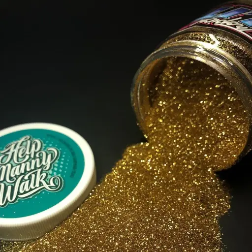 [F 91 B 2.5oz Champagne 008] Champagne Metal Flake - 2.5oz / 0.008