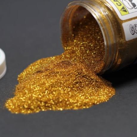 [F210 B 2.5oz Gold Rush 015] Gold Rush Metal Flake - 2.5oz / 0.015
