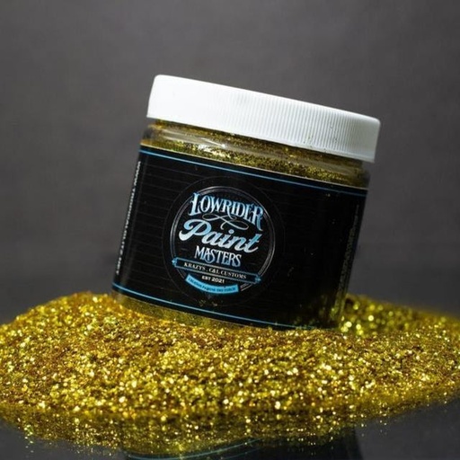 [F106 B 2.5oz lowrider G] Gold-Lowrider Paint Masters Metal Flake - 2.5oz