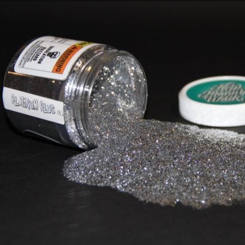 [F08 B 2.5oz Platinum P 004] Platinum Plus Metal Flake - 2.5oz / 0.004