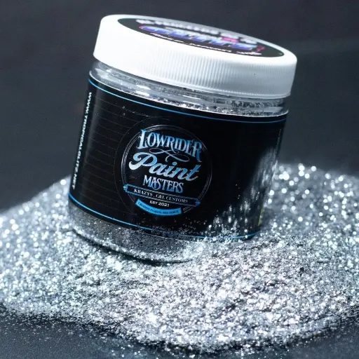 [F105 B 2.5oz lowrider S] Silver-Lowrider Paint Masters Metal Flake - 2.5oz