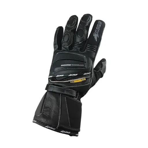 GUANTE ATROX STEEL (CE4000) CUERO Y TEXTIL NEGRO